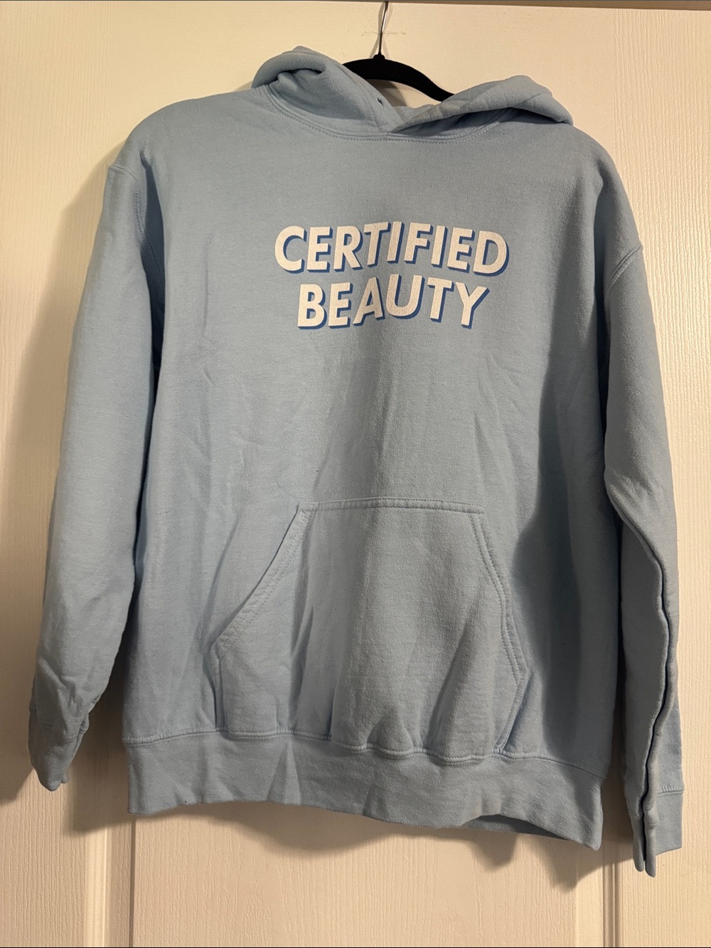 Light Blue "Certified Beauty" Hoodie Sweatshirt